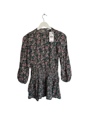 Mango Mädchen Kinder Kleid Blumen Drop Waist Langarm Neu Größe Alter 10 140 cm