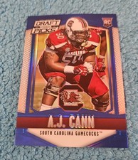 2015 Panini Prizm Draft Picks AJ Cann South Carolina Blue Rookie 24/75 #159