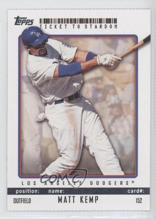 2009 Topps Ticket To Stardom Perforated Matt Kemp #152 1c1