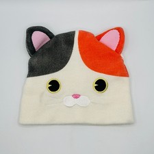 Cat Beanie Hat Calico Kitty Ears Winter Knit Hat Cute Animal One Size Kid Adult