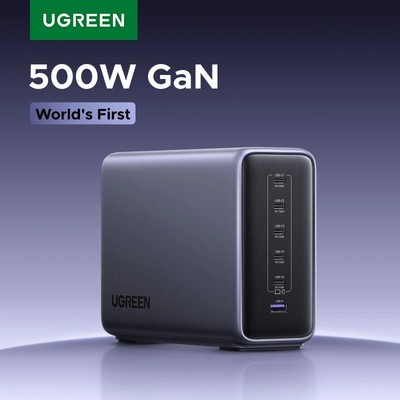UGREEN 500W Nexode GaN Desktop Charger PD 3.1 for iPhone, MacBook, Galaxy