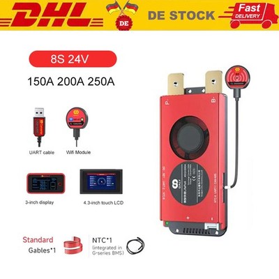 Daly Smart BMS 8S 24V 150A 200A 250A Lifepo4 Akku BMS w/Balance+Bluetooth Moduel