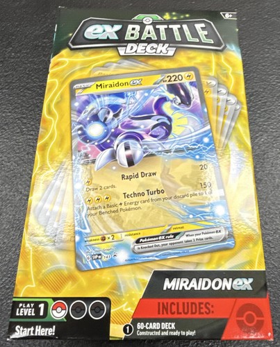 Pokemon TCG ex Battle Deck Factory Sealed Box 60 Card Deck w/Miraidon ex BNB592