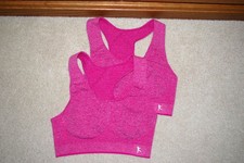 Lot of 2 Danskin Now Seamless Racerback Sports Fitness Bras Womens M Pink NWOT 