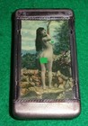 Scottsville California Matt Thomas Saloon antique advertising nude match safe — photo 1