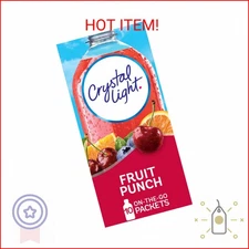 Crystal Light Fruit Punch Artificially Flavored Powdered Drink Mix, 10 ct. On-th
