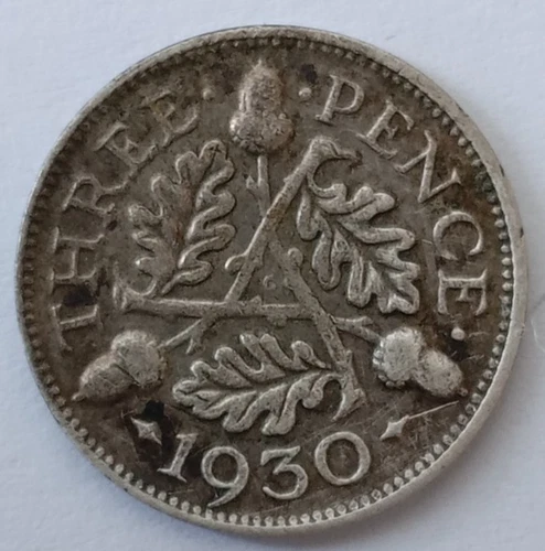 1930 George V Threepence — photo from the most recent tracked eBay sale