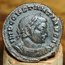 Constantine the Great Roman Follis with Sol reverse, Ancient  Roman coin  W252