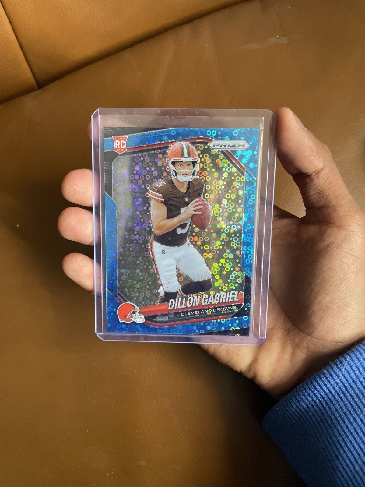 2025 Panini Prizm - Dillon Gabriel Blue No Huddle Prizm Rookie /125 SP (RC) #372