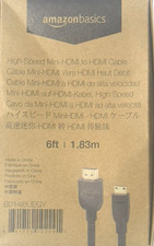 Amazon Basics High-Speed Mini-HDMI to HDMI Cable - 6 Feet, Black