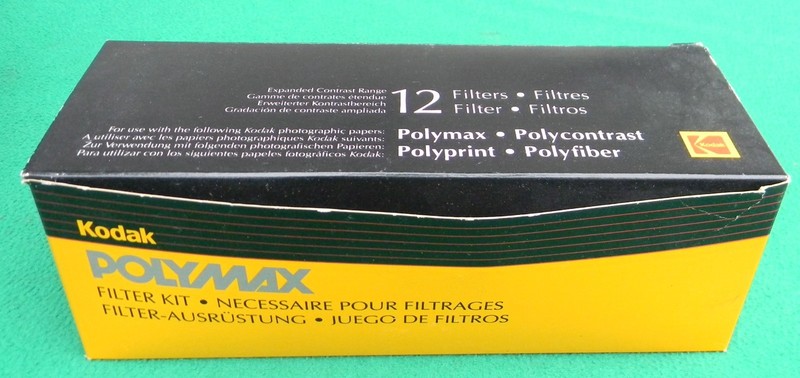 Kodak Polymax Polycontrast 12 Filter Darkroom Set With Box