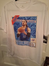 ADIDAS NBA Steven Adams OKC THUNDER NEW NWOT VTG Y2K WHITE T SHIRT SZ M  2013