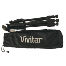 Vivitar Camera Tripod With Bag Adjustable Legs Shortest 20.5" Highest 57" Black