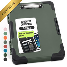 Sooez Storage Clipboard Box Letter A4 Size with Pen Pouch for Contractor Trucker