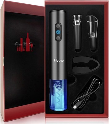 Electric Wine Opener Rechargeable Automatic Corkscrew Gift Set USB-C