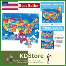 Creative USA Map Puzzle - 70 Large Pieces for Kids Aged 4-8 - Perfect Gift