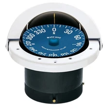 Ritchie Compass, Flush Mount, 4.5" Dial, White SS-2000W