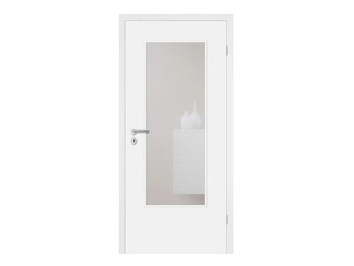Türenset Alba CPL Weiß RAL 9003 mit Lichtausschnitt (ohne Glas) - Türblatt