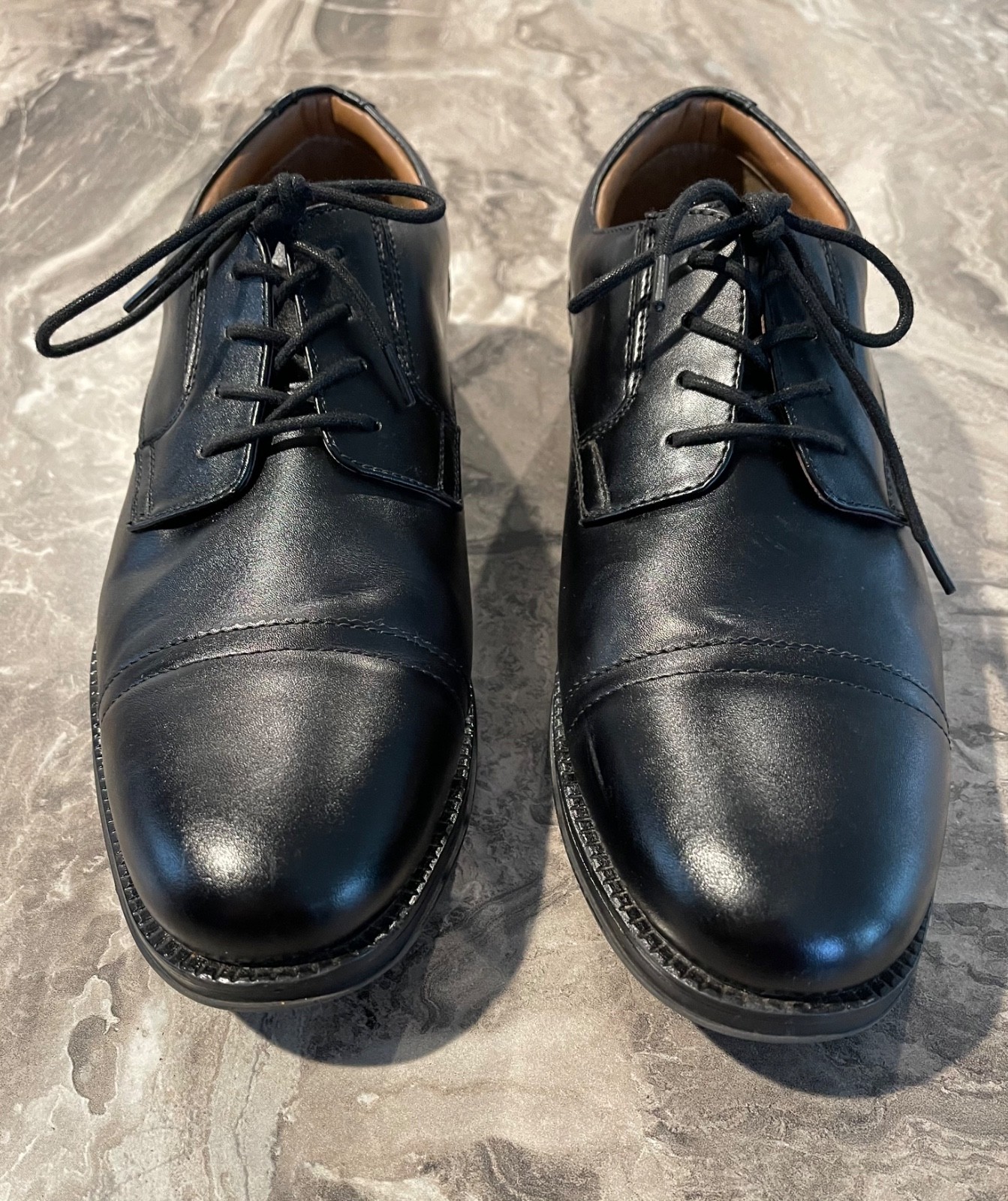 George Men’s Oxford Black Casual Dress Shoes US size 10.5 Wide