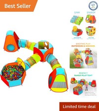 Ultimate 7pc Kids Play Tent Set with Ball Pit  Tunnels - Indoor  Outdoor Fun