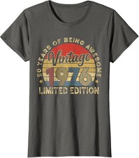 Retro 50th Birthday 1976 50 Year Old Birthday Party Ladies' Crewneck T-Shirt
