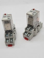 2PC Siemens 3TX7109-5JC13 Plug-In Relay w Socket 20A SPDT 277V 8Pin 24V Coil