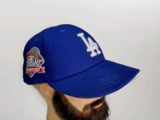 Los Angeles Dodgers Hat Cap Fitted Mens 7 1/2 MLB Baseball New Era World Series