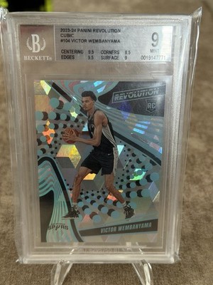 VICTOR WEMBANYAMA BGS 9 2023-24 PANINI REVOLUTION ROOKIE CUBIC /50