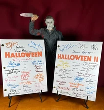 Halloween & Halloween 2 Scripts Signed- Autograph Reprints- Michael Myers