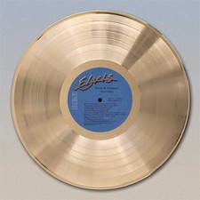Elvis Presley "In Concert"  Gold LP Record wall art