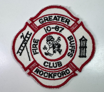 Greater Rockford Fire 10-87 Buffs Club Illinois Patch GG4