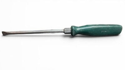 S-K Tools 81004 12'' Flat Tip Slotted Screwdriver Green Handle SK
