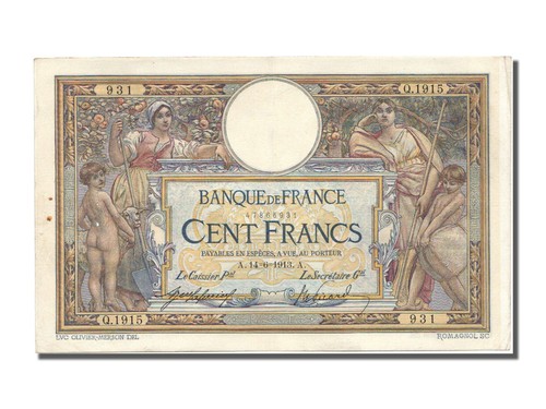 [#200267] Biljet, Frankrijk, 100 Francs, 100 F 1908-1939 ''Luc Olivier Merson'', - Afbeelding 1 van 2