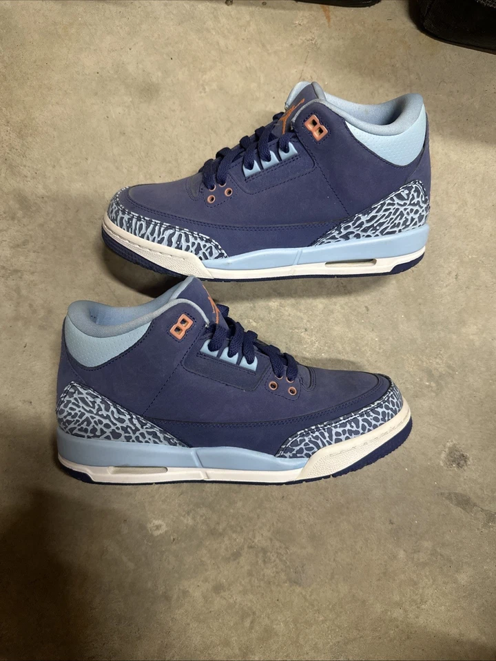 6Y - Nike Air Jordan 3 Retro GG Púrpura Polvo Juvenil seminuevo robar settal Foto 2 de 4