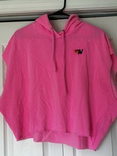 Aviator Nation Pink Cotton Pullover Hoodie Logo Women's Size M