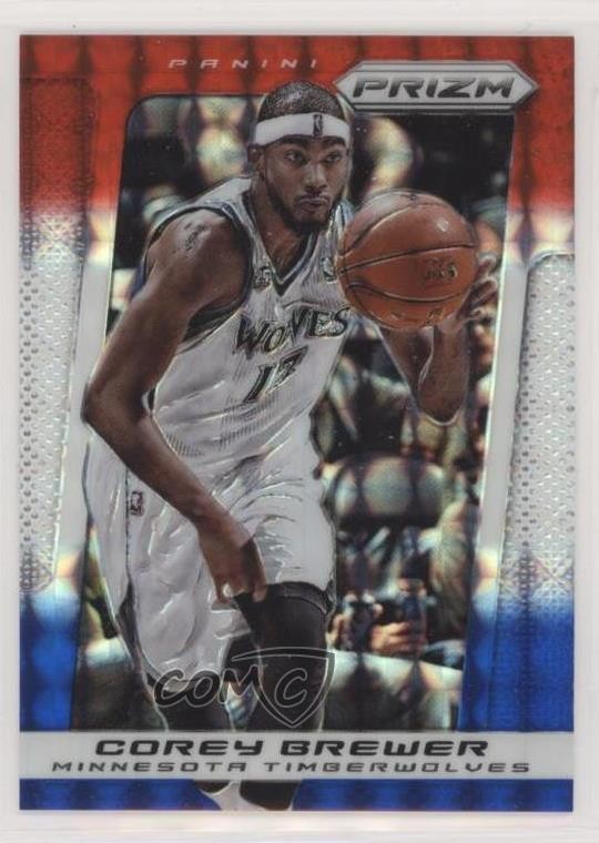 2013-14 Panini Prizm Red White & Blue Mosaic Prizm Corey Brewer #192 z7i