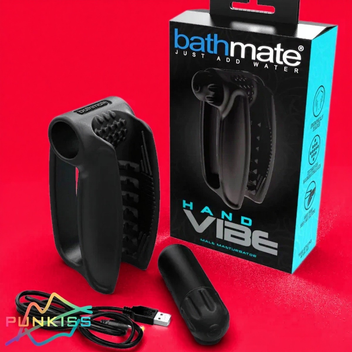 Bathmate Hand Vibe Male Masturbator Rechargeable Vibrating Stroker Sex Toy  Men