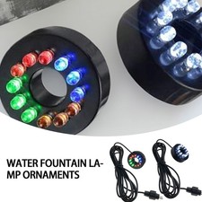 12V Underwater 12-LED Light Ring Submersible Fountain Pond Garden AC AdapterOOwg