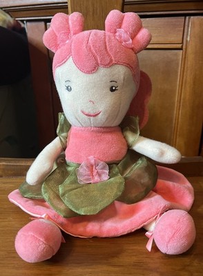 Anne Geddes Fairy Doll Green Pink Plush Soft Toy Stuffed 12'' 