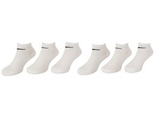 Nike Little Boy's 6-Pairs Lightweight White Low-Cut Socks Sz: 5-7 Fits 10C-3Y