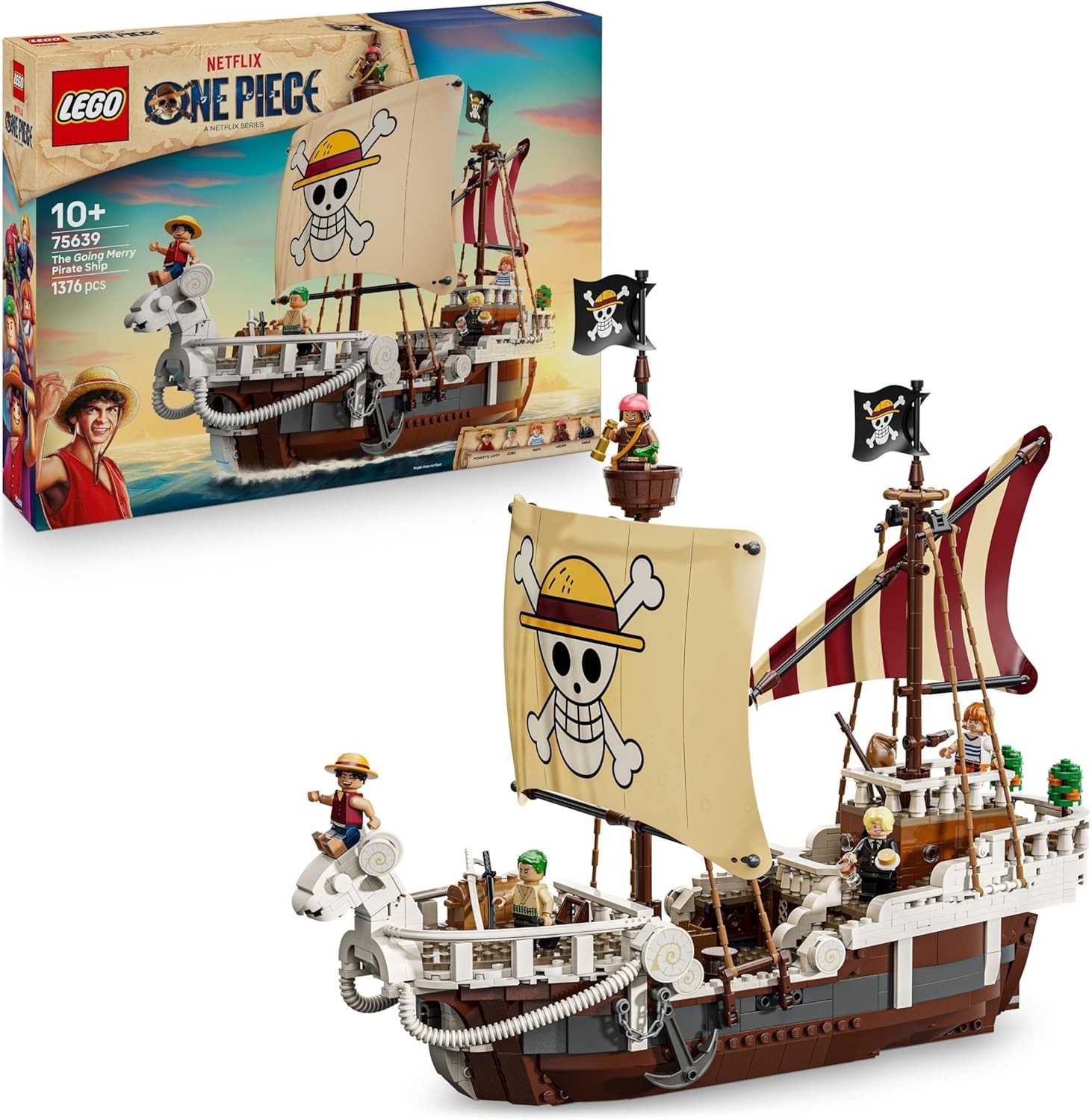 Jouet de construction bateau pirate Vogue Merry LEGO One Piece 75639 Luffy