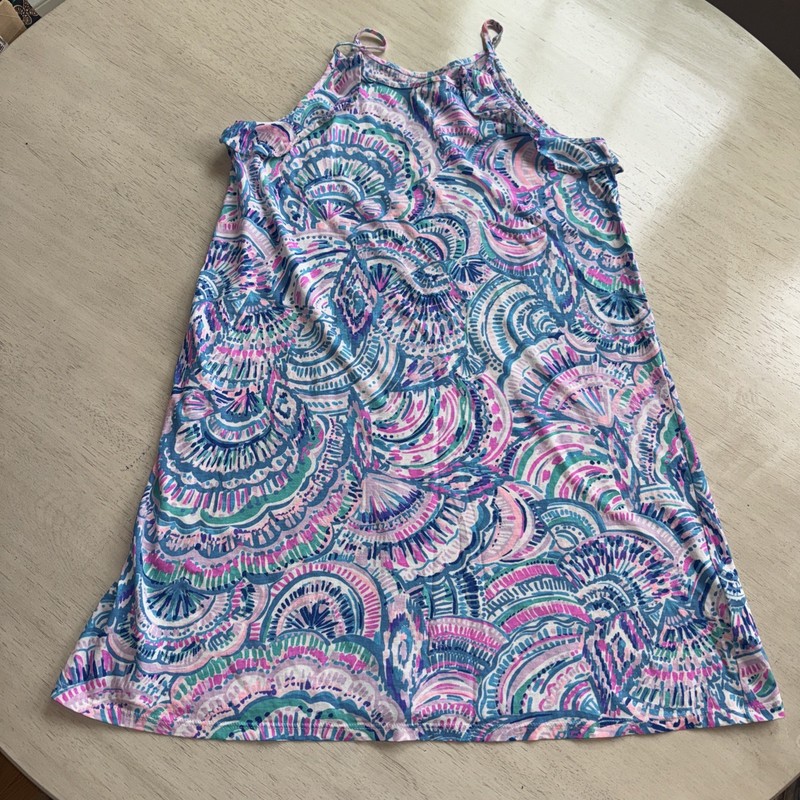 Lilly Pulitzer Girls Dress  XL Billie Summer Beach Cover Up Blue Pink