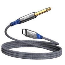 USB C to 6.35mm TS Audio Cable 3.3ft, Type C to 1/4 inch TS Mono 1m/3.3ft