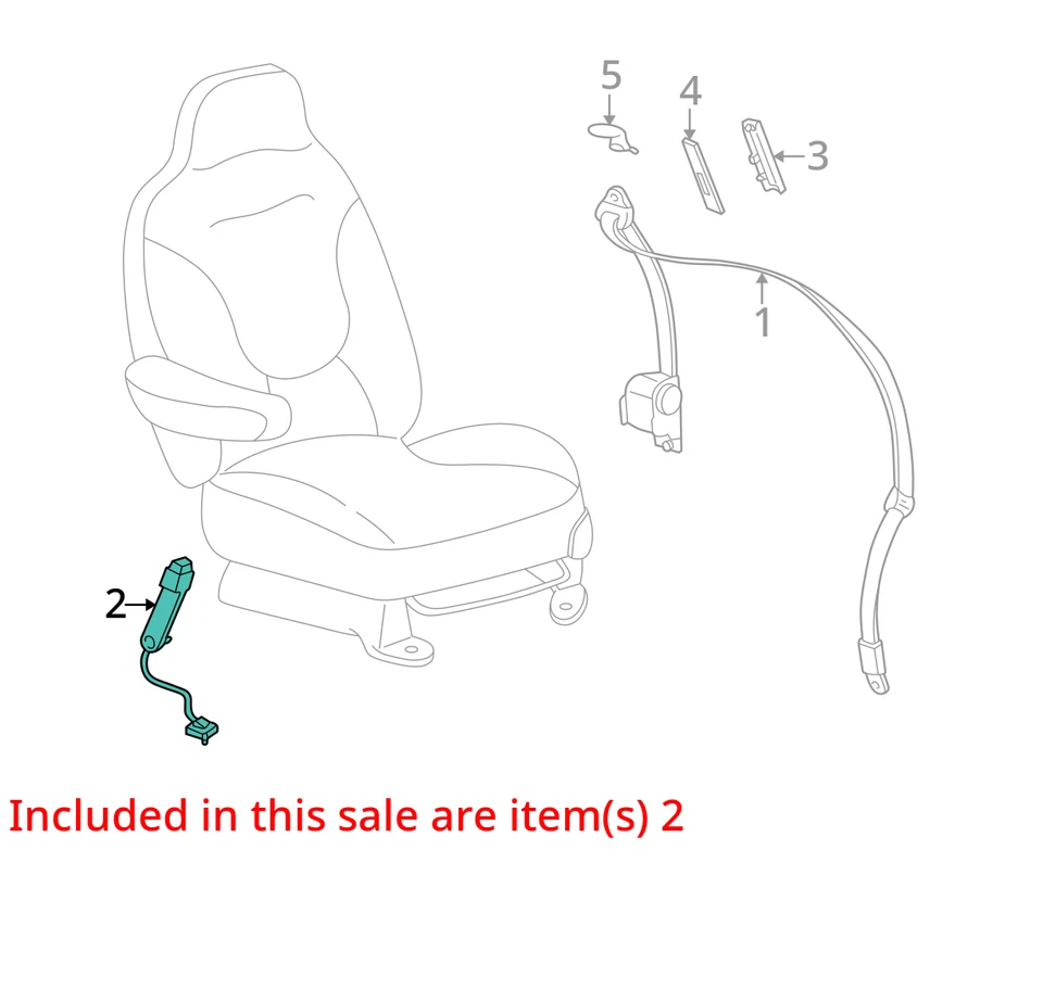 Seat Belt Front Bench 40/20/40 Passenger Fits 07-08 FORD F150 PICKUP 106999 Foto 3 de 4