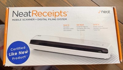 Neat Receipts Mobile Scanner + Digital Filing System NM-1000 100% Mint in Box