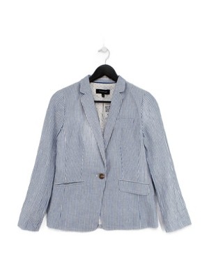 Talbots Damen Blazer UK 6 blau gestreift 100% andere Mantel