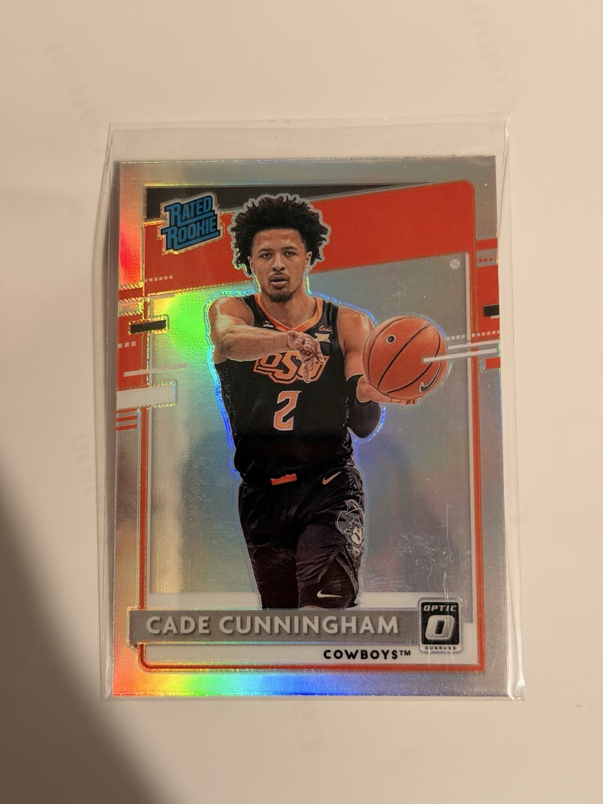 2021 Chronicles Optic Draft Picks Silver Holo Prizm Cade Cunningham Rookie #201