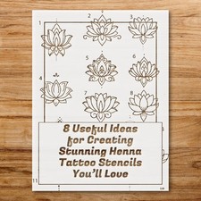 Lotus Flower Design Wall Art Reusable Plastic Stencil - StencilAir