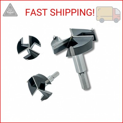 CORTOOL 4 Inch Forstner Drill Bit, Triple-Flute Carbide Tipped Forstner Bit for