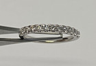 14k White Gold UD Lab Grown Diamond 0.44CT Band 11 Diamonds 2.7 Grams Size 6.75 — photo 8